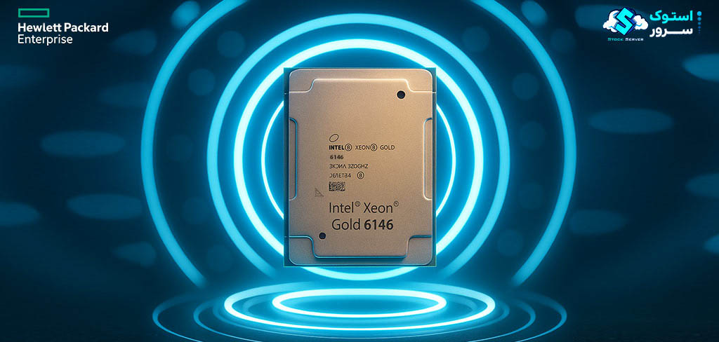 Close-up of Intel Xeon Gold 6146 CPU showing 12 cores and 24.75 MB L3 cache