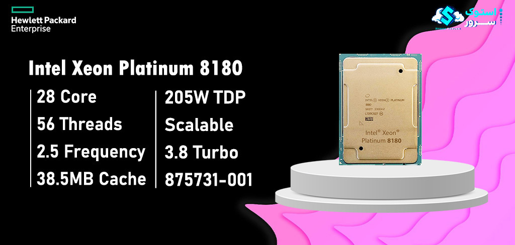 28-core Intel® Xeon® Platinum 8180 processor operating at 2.50 GHz base frequency