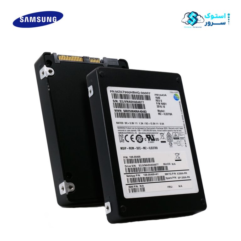 اساسدی Samsung PM1643A MZILT960HBHQ-00007 960GB SAS 12Gbp/s 2.5inch Enterprise SSD