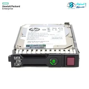 تصویر جلو هارد HPE با ظرفیت 2 ترابایت SATA 6G با طراحی LFF و سرعت 7.2k دور در دقیقه
