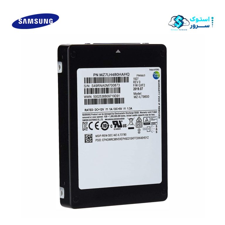 اساسدی Samsung PM883 MZ7LH480HAHQ 480GB SATA 6Gbp/s 2.5 inch Datacenter SSD
