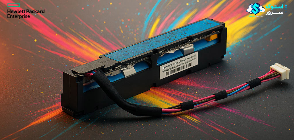 Backup battery module used in an HPE DL360 Gen12 server to protect cached data during power loss.