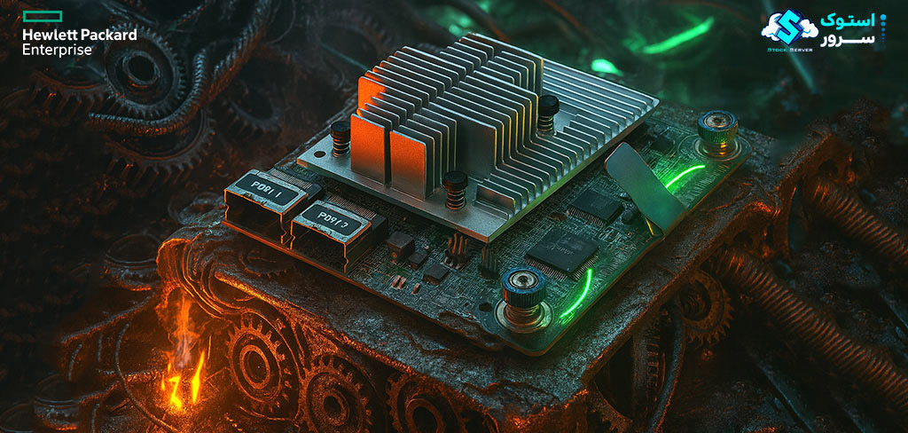 Storage controller card installed in an HPE DL360 Gen12 server, managing data flow between drives and system.