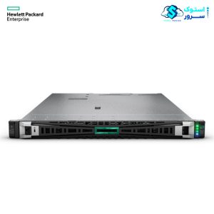 Front view of an HPE DL360 Gen11 4LFF server showing four large form factor drive bays and system status indicators.