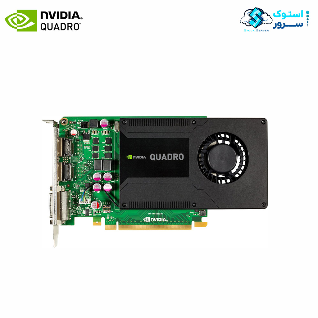 تصویر اصلی و اورجینال از کارت گرافیک NVIDIA Quadro K2000 2GB PCIE GPU از نمای روبرو